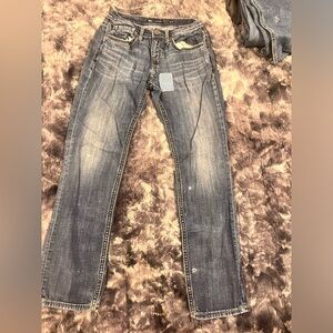 BKE Slim Fit Distressed Blue Jeans